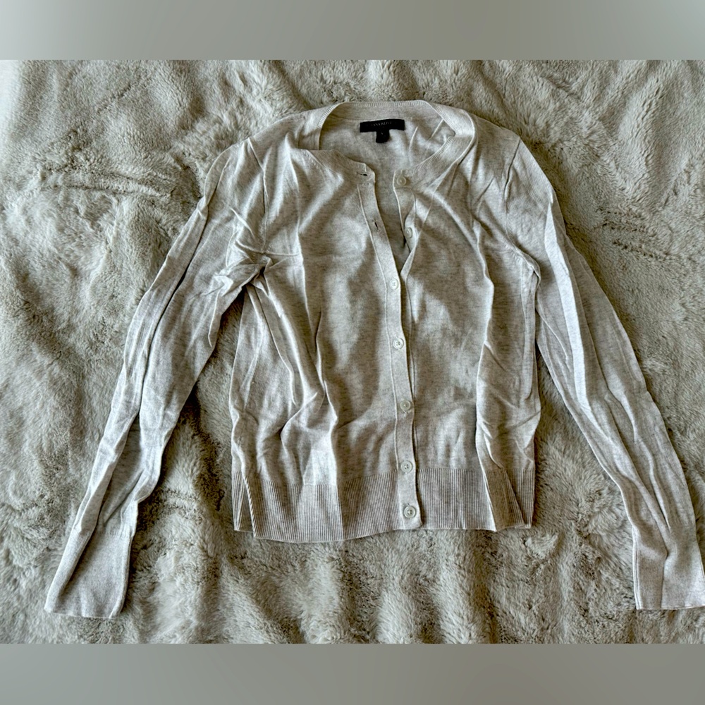 Light grey button down Banana Republic sweater